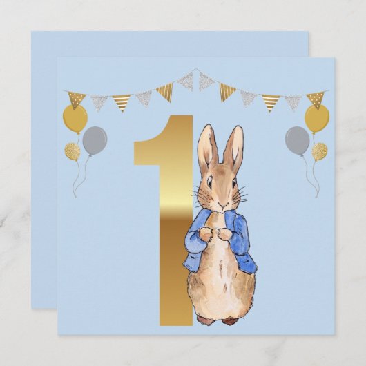Peter der Rabbit zum ersten Geburtstag (Vorne/Hinten)