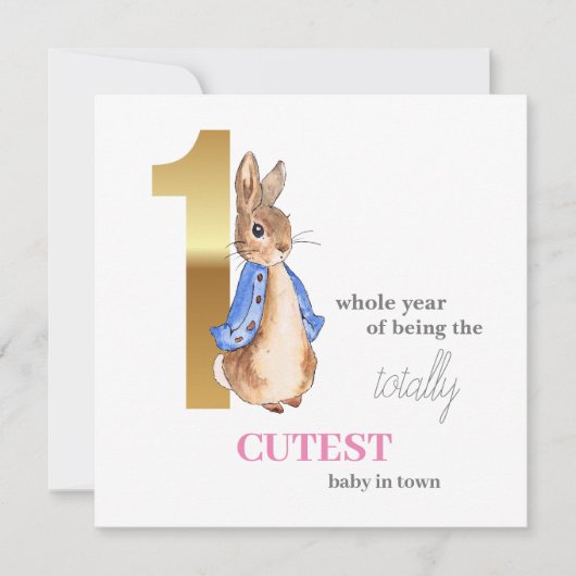 Peter der Rabbit zum ersten Geburtstag (Vorderseite)