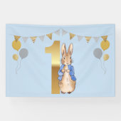Peter der Rabbit zum ersten Geburtstag Banner (Horizontal)