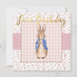 Peter der Rabbit zum ersten Geburtstag Einladung