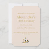 Peter der Rabbit zum ersten Geburtstag Einladung (Rückseite)