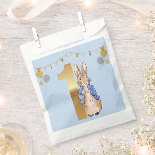 Peter der Rabbit zum ersten Geburtstag Geschenktütchen (Ausgeschnitten)