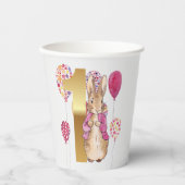 Peter der Rabbit zum ersten Geburtstag Pappbecher (Vorderseite)