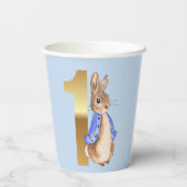 Peter der Rabbit zum ersten Geburtstag Pappbecher (Rückseite)