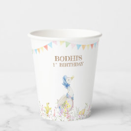 Peter der Rabbit zum ersten Geburtstag Pappbecher