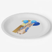 Peter der Rabbit zum ersten Geburtstag Pappteller (Schrägansicht)