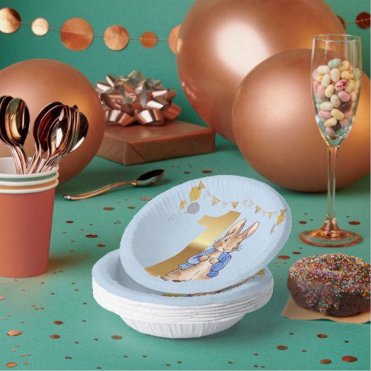 Peter der Rabbit zum ersten Geburtstag Pappteller (Multi)