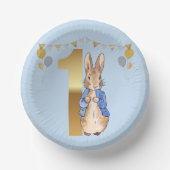 Peter der Rabbit zum ersten Geburtstag Pappteller (Vorderseite)