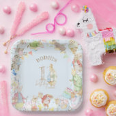 Peter der Rabbit zum ersten Geburtstag Pappteller (Party)
