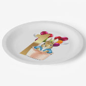 Peter der Rabbit zum ersten Geburtstag Pappteller (Schrägansicht)