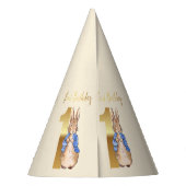 Peter der Rabbit zum ersten Geburtstag Partyhütchen (Rückseite)