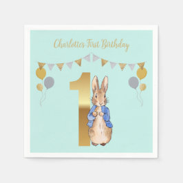 Peter der Rabbit zum ersten Geburtstag Serviette