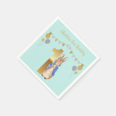 Peter der Rabbit zum ersten Geburtstag Serviette (Ecke)