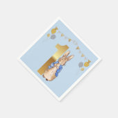 Peter der Rabbit zum ersten Geburtstag Serviette (Ecke)