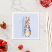 Peter der Rabbit zum ersten Geburtstag Serviette (Beispiel)
