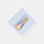 Peter der Rabbit zum ersten Geburtstag Serviette (Ecke)