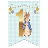 Peter der Rabbit zum ersten Geburtstag Wimpelkette (Dritte Fahne)