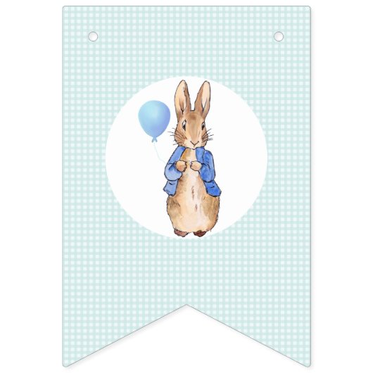 Peter des Kaninchens mit gemischtem Hintergrund Wimpelkette (Zweite Fahne)