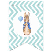 Peter des Kaninchens mit gemischtem Hintergrund Wimpelkette (Erste Fahne)