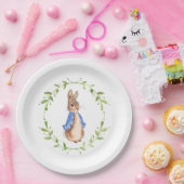 Peter des Kaninchens mit grünem Flügeldraath Pappteller (Party)