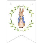 Peter des Kaninchens mit grünem Flügeldraath Wimpelkette (Dritte Fahne)