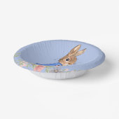 Peter des Kaninchens mit rosa Blumenreath Pappteller (Gewinkelt)