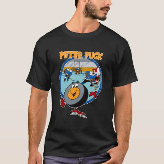 Peter Design Puck Cartoon Character Classic T-Shirt (Vorderseite)