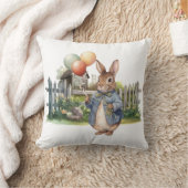 Peter die kaninchenblaue Jacke mit Ballons Kissen (Decke)