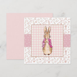 Peter die Rabbit Pink Jacke Dankeskarte
