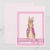 Peter die Rabbit Pink Jacke Einladung (Vorne/Hinten)