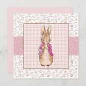 Peter die Rabbit Pink Jacke Einladung (Vorne/Hinten)