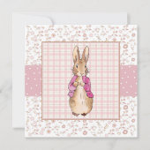 Peter die Rabbit Pink Jacke Einladung (Vorderseite)