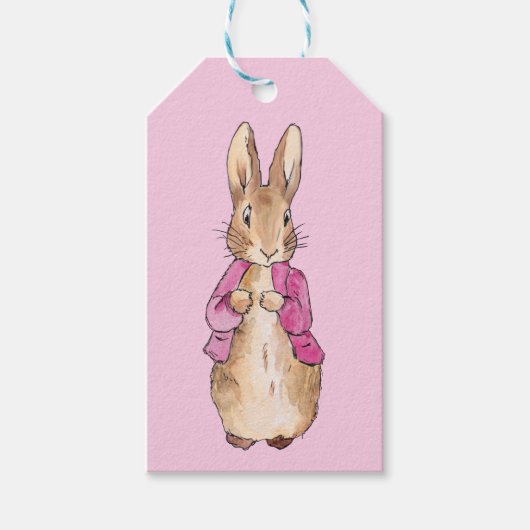 Peter die Rabbit Pink Jacke Geschenkanhänger (Vorderseite)
