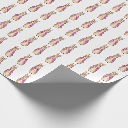 Peter die Rabbit Pink Jacke Geschenkpapier (Ecke)