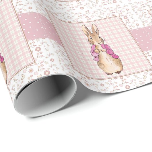 Peter die Rabbit Pink Jacke Geschenkpapier (Rolleneckpunkt)