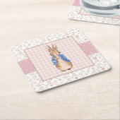 Peter die Rabbit Pink Jacke Rechteckiger Pappuntersetzer (angewinkelt)