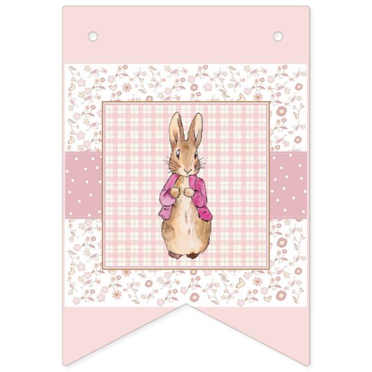 Peter die Rabbit Pink Jacke Wimpelkette (Zweite Fahne)