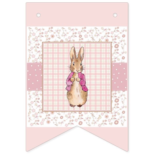Peter die Rabbit Pink Jacke Wimpelkette (Dritte Fahne)