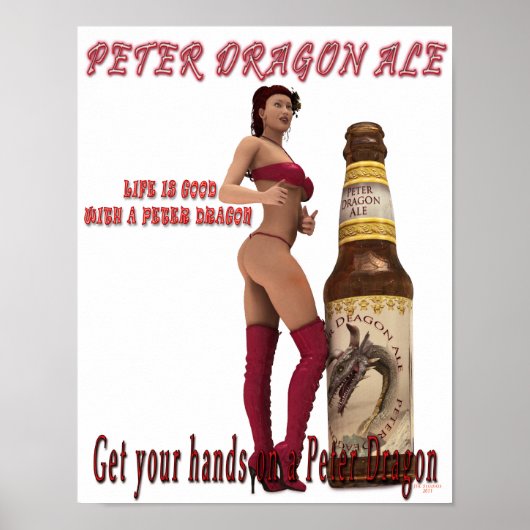 Peter Dragon Ale Leben ist gut Poster (Vorne)