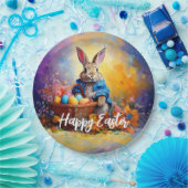 Peter Easter Bunny mit Ostereier Happy Osterfeier Pappteller (Party)