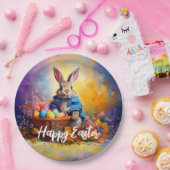 Peter Easter Bunny mit Ostereier Happy Osterfeier Pappteller (Party)