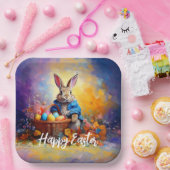 Peter Easter Bunny mit Ostereier Happy Osterfeier Pappteller (Party)