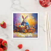 Peter Easter Bunny mit Ostereier Happy Osterfeier Serviette (Beispiel)