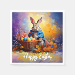 Peter Easter Bunny mit Ostereier Happy Osterfeier Serviette