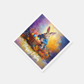 Peter Easter Bunny mit Ostereier Happy Osterfeier Serviette (Ecke)