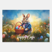 Peter Easter Bunny mit Ostereiern Geschenkpapier Set (Vorderseite)