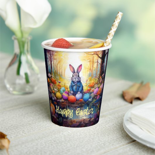 Peter Easter Bunny mit Ostereiern Pappbecher (In Situ)