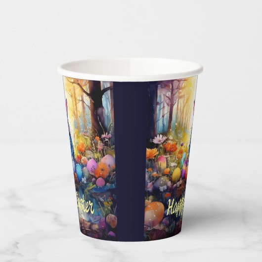 Peter Easter Bunny mit Ostereiern Pappbecher (Links)