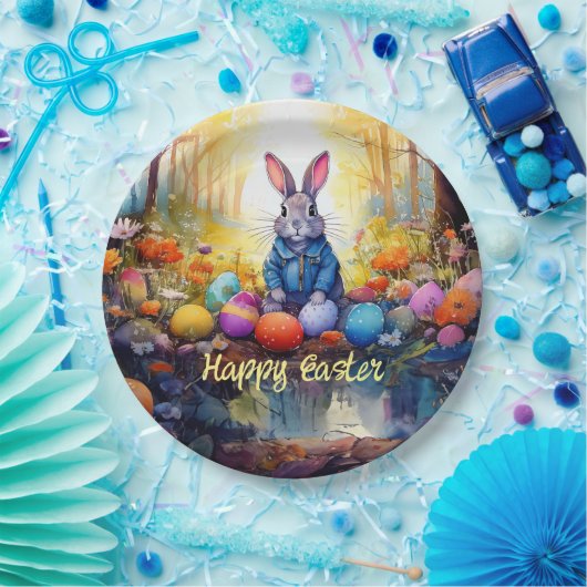 Peter Easter Bunny mit Ostereiern Pappteller (Party)