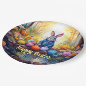 Peter Easter Bunny mit Ostereiern Pappteller (Schrägansicht)